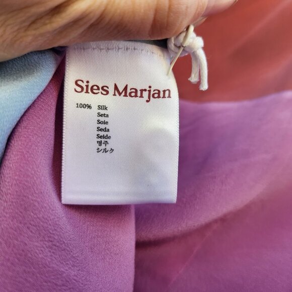 SIES MARJAN 100% Silk Colorblock Dress - Picture 7 of 7